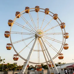 a ferris wheel made of french fries, high quality photography
