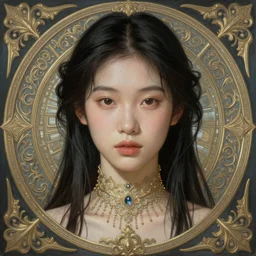 An extremely beautiful pre-raphaelite ornate portrait of a very beautiful asian himbo, surreal, ultradetailed, intricate, elegant, digital art painting, concept art, smooth, sharp focus, magazine art cover illustration, regal, award winning picture, extremely detailed masterpiece, sense of awe, featured on Artstation, Artgerm, winning award piece, ethereal bubbles, Aetherpunk, low-key neon lightning, stormy weather, Exquisite floral details, 8K detail post-processing, matte, oil painting