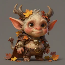 cute autumnal goblin, d & d, fantasy, portrait, highly detailed, digital painting, trending on artstation, concept art, sharp focus, illustration, art by artgerm and greg rutkowski and magali villeneuve