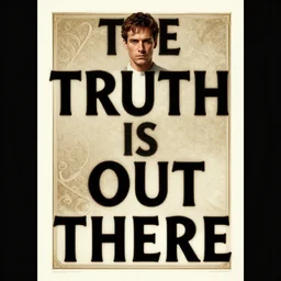 victorian - era style poster, the truth is out there. from the x - file. epic designed by john alvin