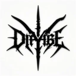 dark metal music band logo, black and white, high detail, 4 k