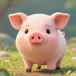 cute adorable pig by silverfox