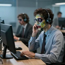 zombies working in a call center