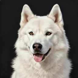 a realistic portrait of the soviet space dog, artwork by gaston bussiere, craig mullins, in the style of akira, trending on artstation, white husky