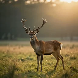 a deer, cinematic look, god lighting, 4 k, beautiful landscape