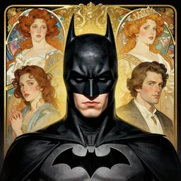 portrait of cyberpunk batman, beautiful symmetrical face, fantasy, regal, by stanley artgerm lau, greg rutkowski, thomas kindkade, alphonse mucha, loish, norman rockwell.
