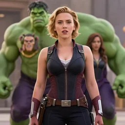 4 k film still, scarlett johansson as hulk, 2 6 mm
