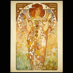 a fortune teller, alphonse mucha