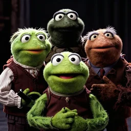 the muppets starring in the matrix, movie poster, detailed, cinematic