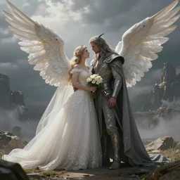 demon lord marrying an angel | fantasy art