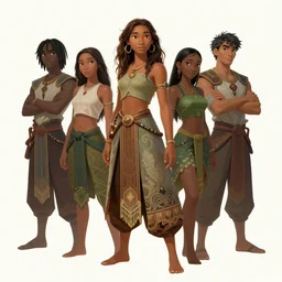 characters from raya and the last dragon, fantasy, intricate, elegant, highly detailed, digital painting, artstation, concept art, matte, sharp focus, illustration, hearthstone, art by beth cavener and ruan jia and rodin