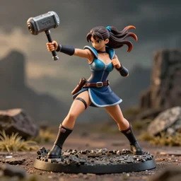 samus, varia suit | punching as a warhammer tabletop figurine