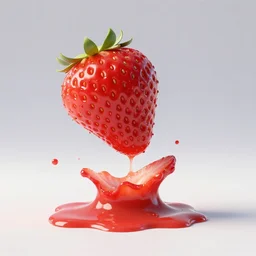 strawberry disintegrating, artstation