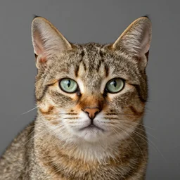 A Portrait of a cat, hyper realistic