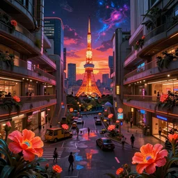 a beautiful ultradetailed render of urbex mall by albert bierstadt, dieselpunk thermal vision sea flowers tokyo at night cosmic sunset vice city, archdaily, wallpaper, highly detailed, trending on artstation.