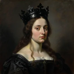 (((((The portrait of Lady in black wax crown))))) by Caravaggio !!!!!!, ((dark fantasy, witcher)), very detailed oil painting in the alla prima style, masterpiece, 8k