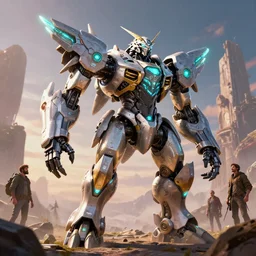 sunwing machine mecha animal beast robot of horizon forbidden west horizon zero dawn bioluminiscence global illumination ray tracing hdr fanart arstation by sung choi and eric pfeiffer and gabriel garza and casper konefal