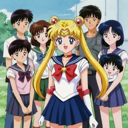 sailor moon visiting tohru Honda and the sohma family, anime