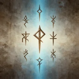 celtic naturepunk runes by atey ghailan, by greg rutkowski, by simon stalenhag, by greg tocchini, by james gilleard, by joe fenton, by kaethe butcher dynamic lighting, gradient light blue, brown, blonde cream and white color scheme, grunge aesthetic
