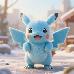 real life ice pokemon, cute!!!, content!!!, mischievous!!!, adorable!!!, fluffy!!!, ultra realistic!!!, golden hour, sharp focus