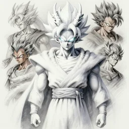 a sketch of a humanoid glowing eyes white dragon, wearing a white wizard robe, by melmoth zdzislaw belsinki craig mullins yoji shinkawa, super saiyan, very realistic render, anime, paint smears digital art, realistic anime, dramatic lighting, d & d design