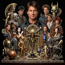 tom cruise, realistic, wide angle, intricate details, the fifth element artifacts, highly detailed by peter mohrbacher, hajime sorayama, wayne barlowe, boris vallejo, aaron horkey, gaston bussiere, craig mullins