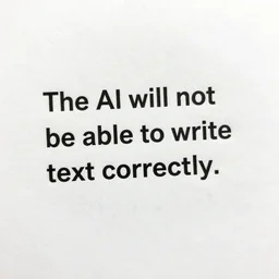 a piece of paper that says The AI will not be able to write this text correctly.