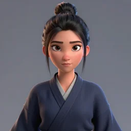 a centered stylized render of a cool martial artist, by dreamworks, by pixar, by viktoria gavrilenko, by leticia gillett, by lois van baarle, raya, perfect face, 3 d, 8 k