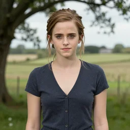 a portrait of emma watson in a scenic environment by joe fenton