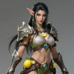 a beautiful and strong female warrior night elf, world of warcraft, character concept art of an anime goddess of lemons | | cute - fine - face, pretty face, realistic shaded perfect face, fine details by stanley artgerm lau, wlop, rossdraws, james jean, andrei riabovitchev, marc simonetti, boris valejo, frank franzetta, and sakimichan, trending on artstation
