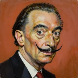 A portrait of a la casa de papel character, oil painting by Salvador Dali