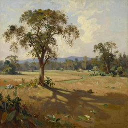 sri lankan landscape, volumetric lighting and shadows, realistic oil painting by thomas cole