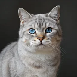 Ashfur from Warrior Cats, a light gray cat with dark specks, blue eyes!, classical style, art by Kenne Gregoire and Paul Gustav Fischer and Ross Tran and Greg Rutkowski