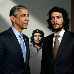 photo of barack obama, guerrillero heroico ( che guevera ), photo by alberto korda