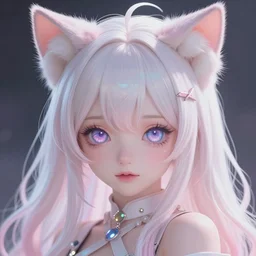 nekopara fantastically detailed eyes cute girl portrait with fantastically detailed cat ears!!!!!!!!!!!! dressed like a cat modern anime style, made by Laica chrose, Mina Petrovic, Ross Tran, WLOP, Ruan Jia and Artgerm, Range Murata and William-Adolphe Bouguereau, unreal Engine Fantasy Illustration. award winning, Artstation, Hyperdetailed, 8k resolution ethereal bloom effect in pastel colours