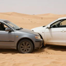 The extreme heat of the desert is melting the cars