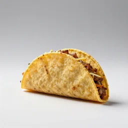 amber taco, commercial catalog photo, isolated on a pure white background, centered, entire object in frame, sharp focus, soft studio lighting