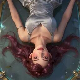 a elegant and beautifual girl lay on glass land as a league of legends character, rose, chic fashion gray dress, symmetric face, top view, close up shot, masterpiece, cg animation, riot enterainment, arcane, realistic, hyper detailed, hyper detailed face, character select portrait, 3 d, by artgerm, rossdraws, ilya kuvshinov,