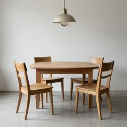 pierre chapo style oak table with chairs with a serge mouille style wall lamp, in an old 3 0's abandoned rich manor, light through dusty broken windows, old curtains, dusty floor, dirts on the floor, wind, hyperdetailed, artstation, cgsociety, 8 k