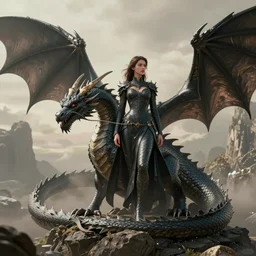 a dragon merged into a female