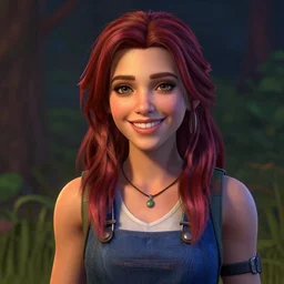 an insanely detailed realistic depiction of smiling beautiful jodi from stardew valley in the style of peter mohrbacher, artgerm, dramatic lighting and composition, octane render, trending on artstation, concept art 8 k