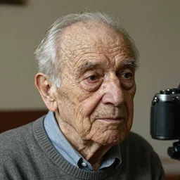 A photograph of old Jerma985 in his eighties who looks like Jerma985 wearing a sweater in the 2010s, Jerma985, looks like Jerma985, taken in the late 2010s, taken on a 2010s Camera, realistic, hyperrealistic, very realistic, highly detailed, very detailed, extremely detailed, detailed, digital art, trending on artstation, headshot and bodyshot, detailed face, very detailed face