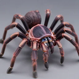 complete figure of tarantula wearing comfy blouse, personification, tsurime eyes, tareme eyes, eyes by kon satoshi, ^. ^ eyes, dynamic pose, amiami, aniplex, kotobukiya, beautiful composition, 4 5 mm lens, focal length 2, hdr
