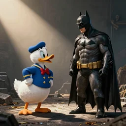 Photography, Batman talking with Donald Tramp