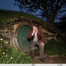 hobbit picking his nose nighttime trail cam footage