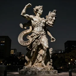 a pyschonautistic paranormal Harlem Renaissance & Futurism mixture statue of a great thing