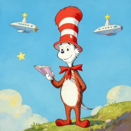 naboo in the style of dr. seuss, starships, painting by thomas cole