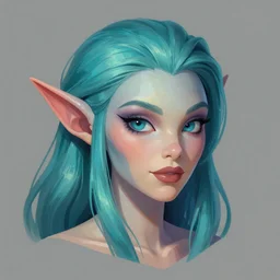 a painting head and shoulders portrait of a gorgeous female Nordic alien of pure beauty, made in tones of color, insanely detailed, loony toons style, digital art, trending on artstation, isometric views, 8k