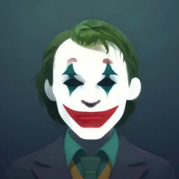 face icon stylized minimalist joker, loftis, cory behance hd by jesper ejsing, by rhads, makoto shinkai and lois van baarle, ilya kuvshinov, rossdraws global illumination