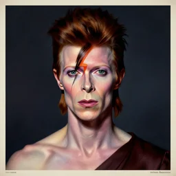 twin peaks poster art, portrait of david bowie split by his dark side, by michael whelan, rossetti bouguereau, artgerm, retro, nostalgic, old fashioned